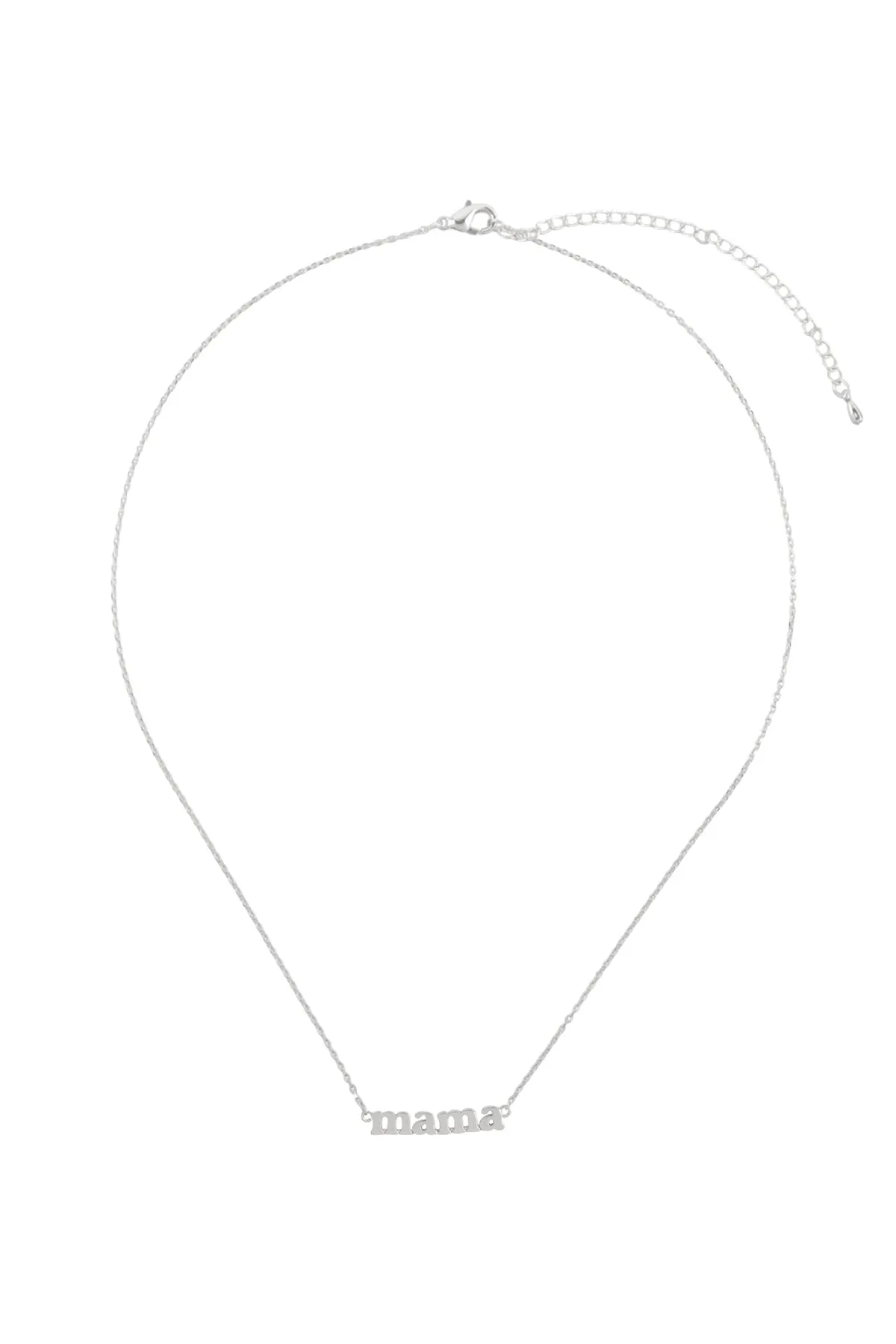MAMA" LETTER PENDANT BRASS NECKLACE