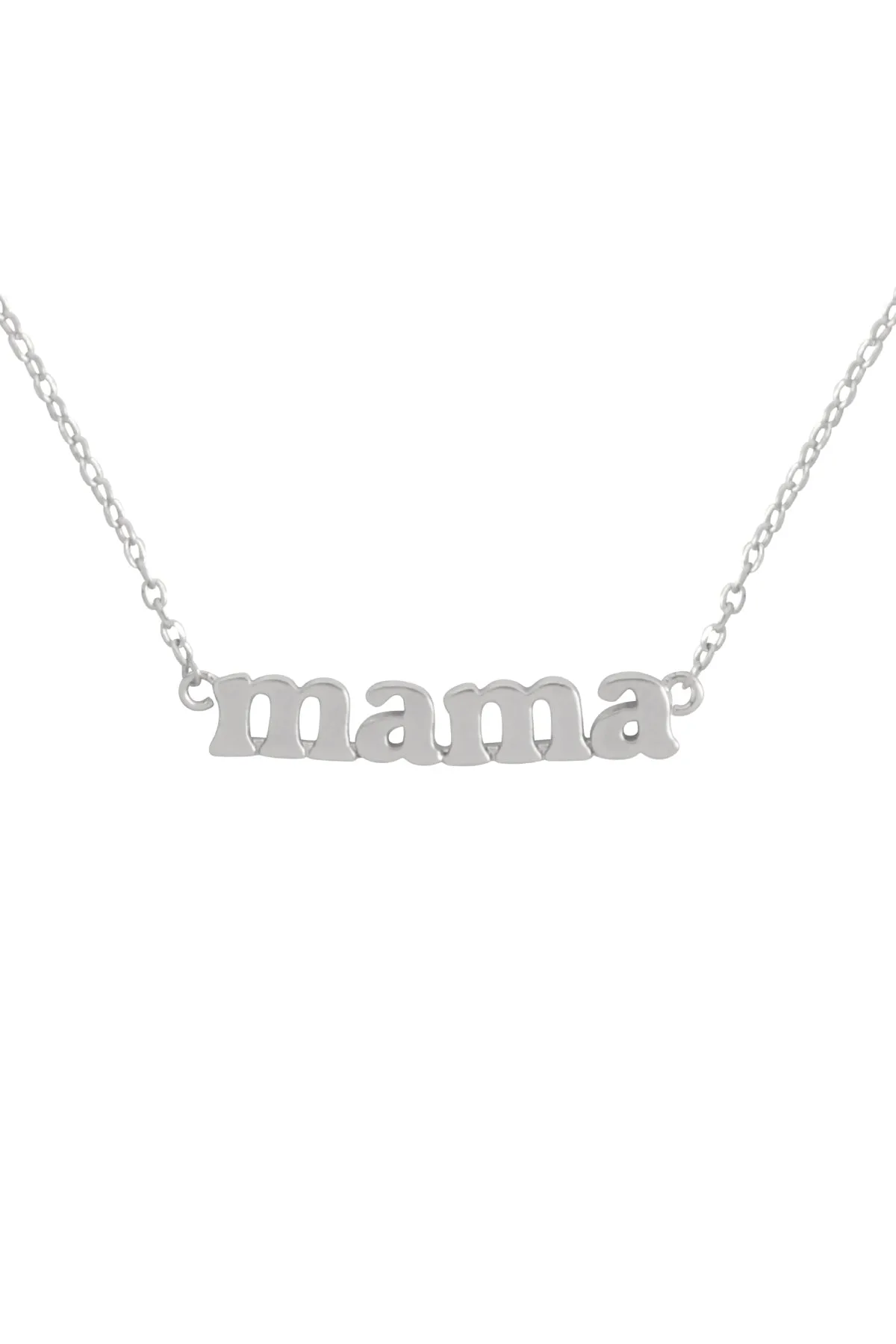 MAMA" LETTER PENDANT BRASS NECKLACE