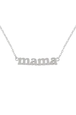 MAMA" LETTER PENDANT BRASS NECKLACE