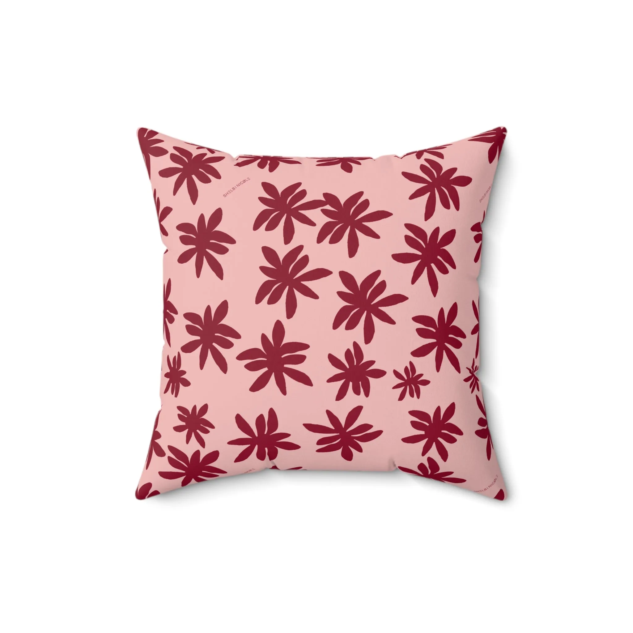Maroon & Pink Throw Pillow by Shelbi Nicole