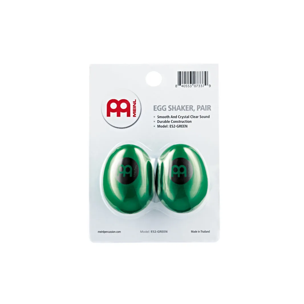 MEINL Percussion ES2-GREEN Plastic Egg Shaker, Pair, Green