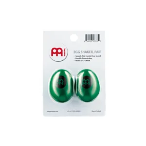 MEINL Percussion ES2-GREEN Plastic Egg Shaker, Pair, Green