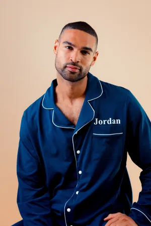 Mens personalised long pyjamas