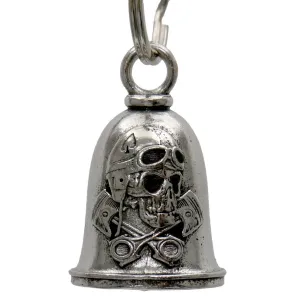 Milwaukee Leather MLB9149 Vintage Skull Motorcycle Good Luck Bell w/ Key Ring-Key Chain Accessory for Bikers