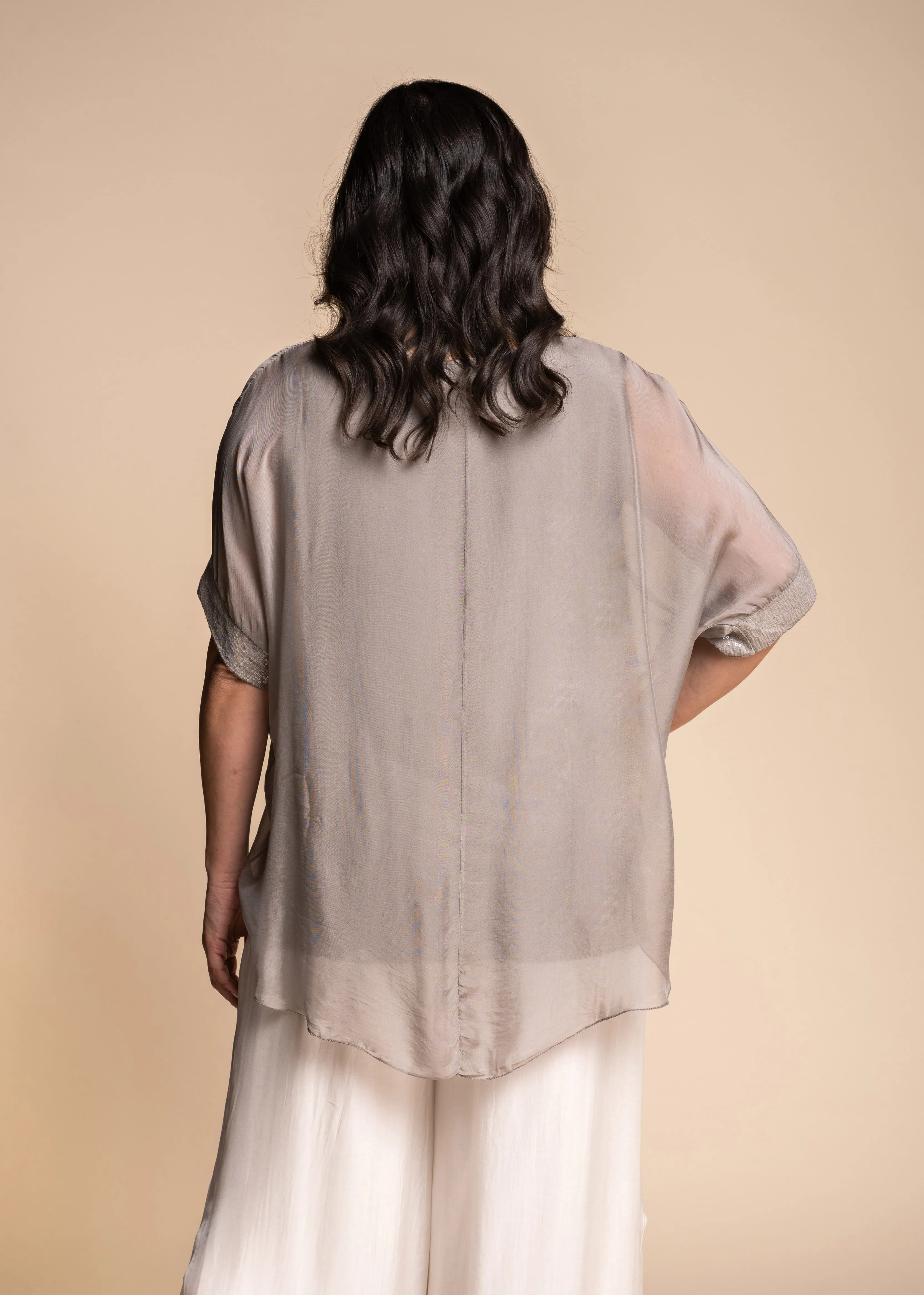 Mimi Silk Top in Mocha