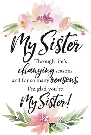 My Sister Wood Plaque Wall Art 6" x 9"