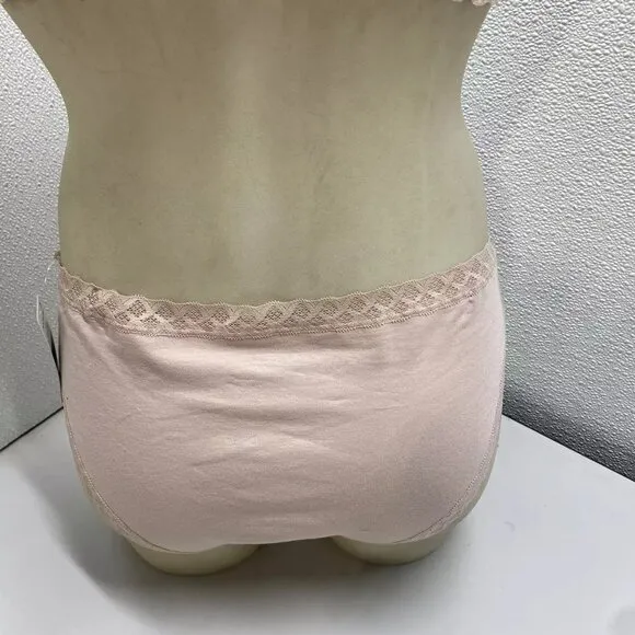 Natori Womens Bliss Perfection Day Bra &amp; Pantie Set Size L Rose Beige/Cameo Rose
