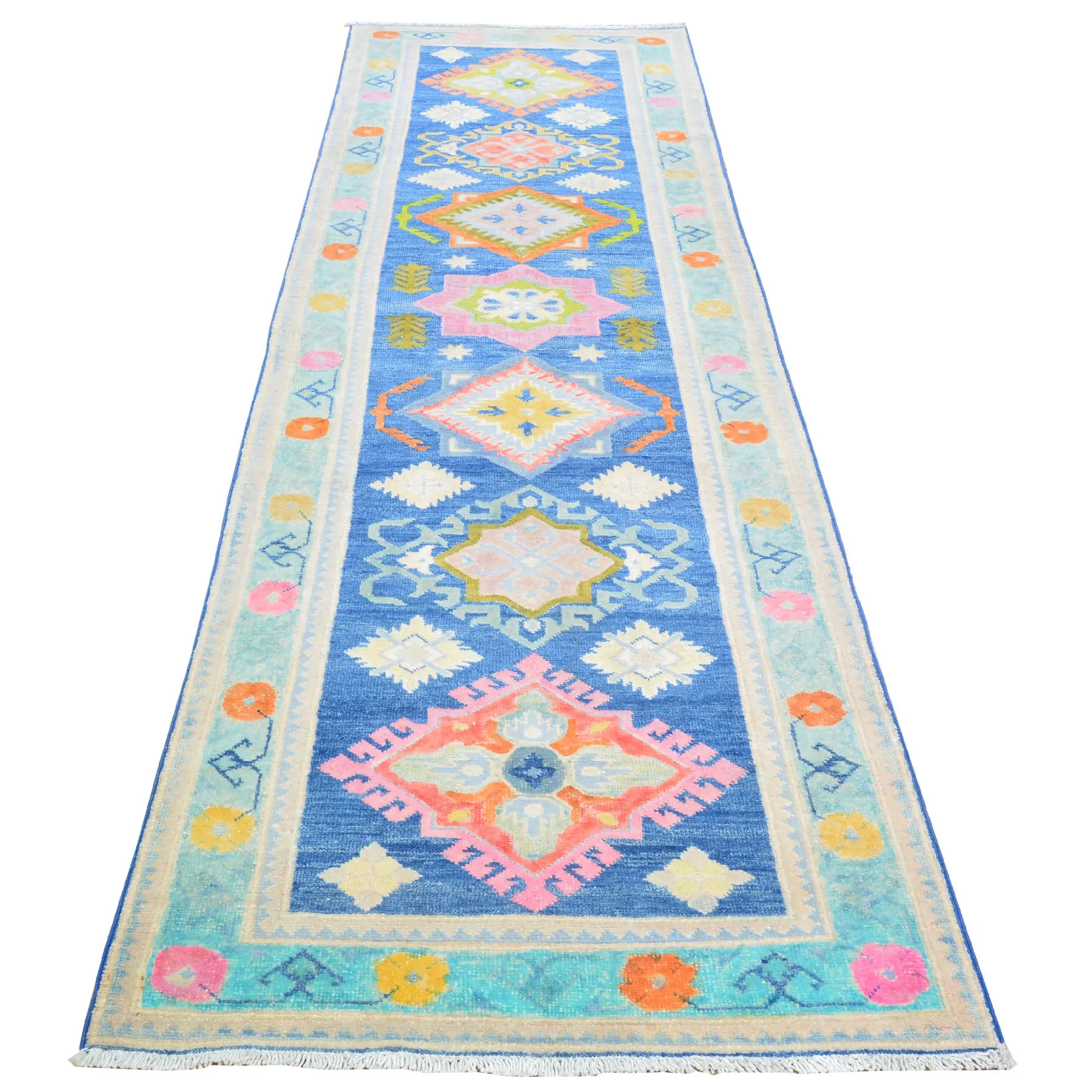 New Colorful Traditional Tribal Kazak Design Modern wool Rug (Size 2.6 X 9.5) Cwral-8289