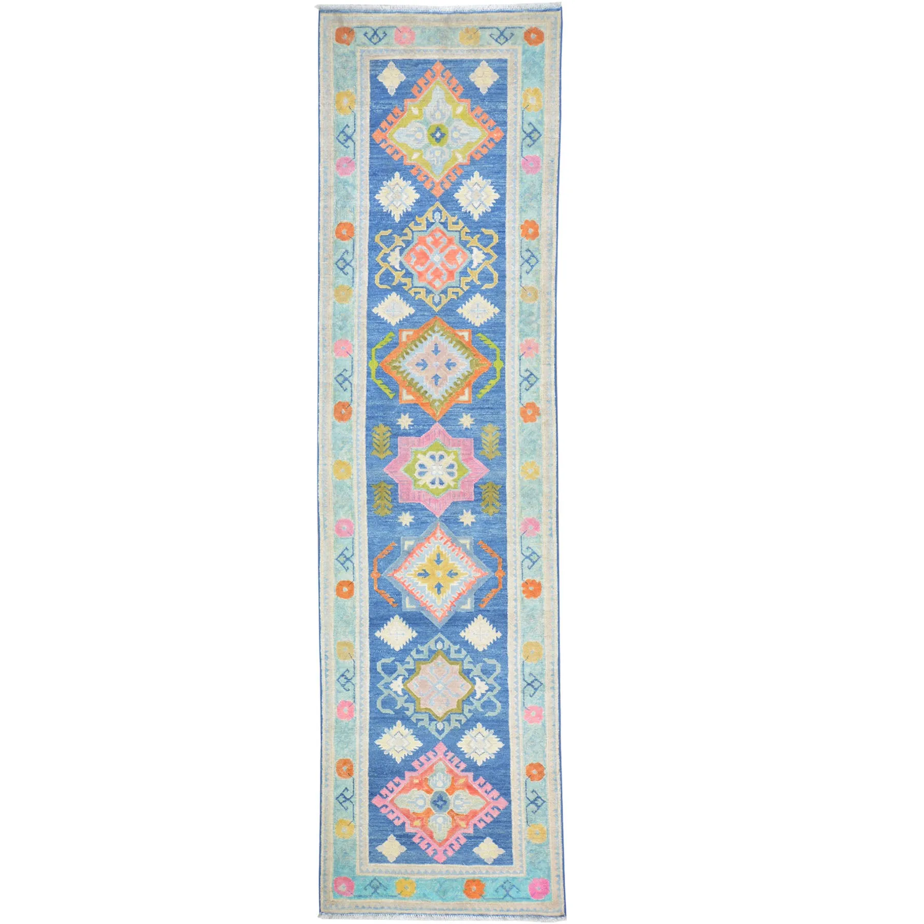 New Colorful Traditional Tribal Kazak Design Modern wool Rug (Size 2.6 X 9.5) Cwral-8289