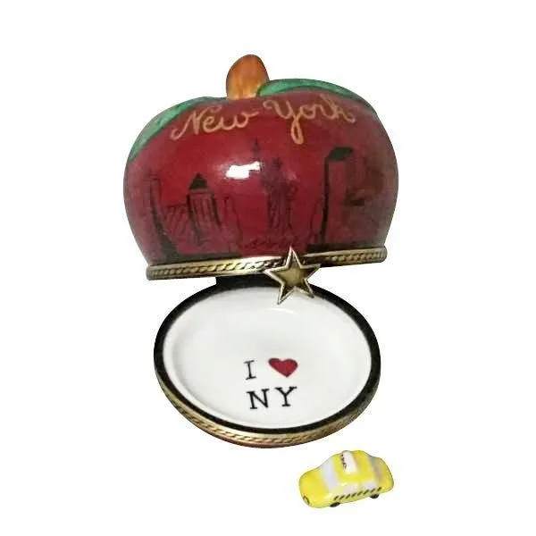New York Apple with Removable Taxi Figurine