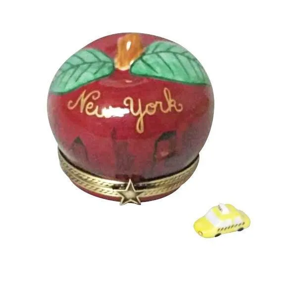 New York Apple with Removable Taxi Figurine