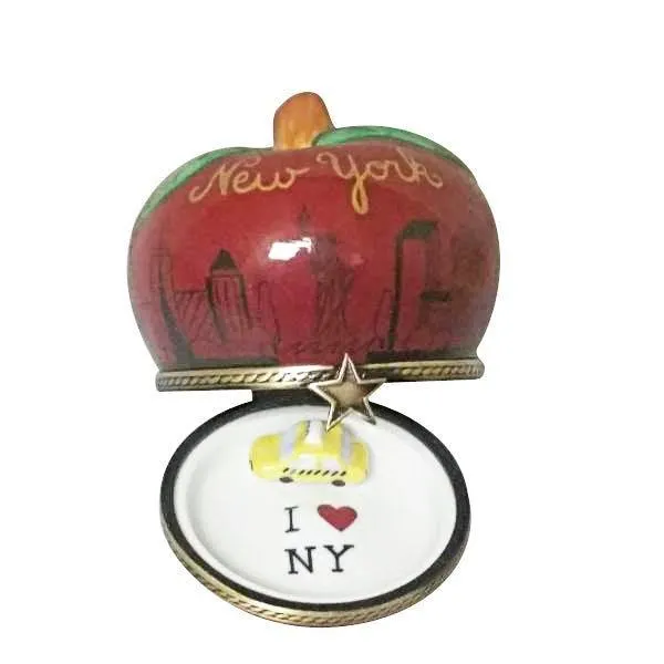 New York Apple with Removable Taxi Figurine
