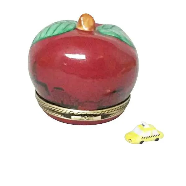 New York Apple with Removable Taxi Figurine