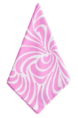 nouveau orchid pink printed cloth dinner napkins