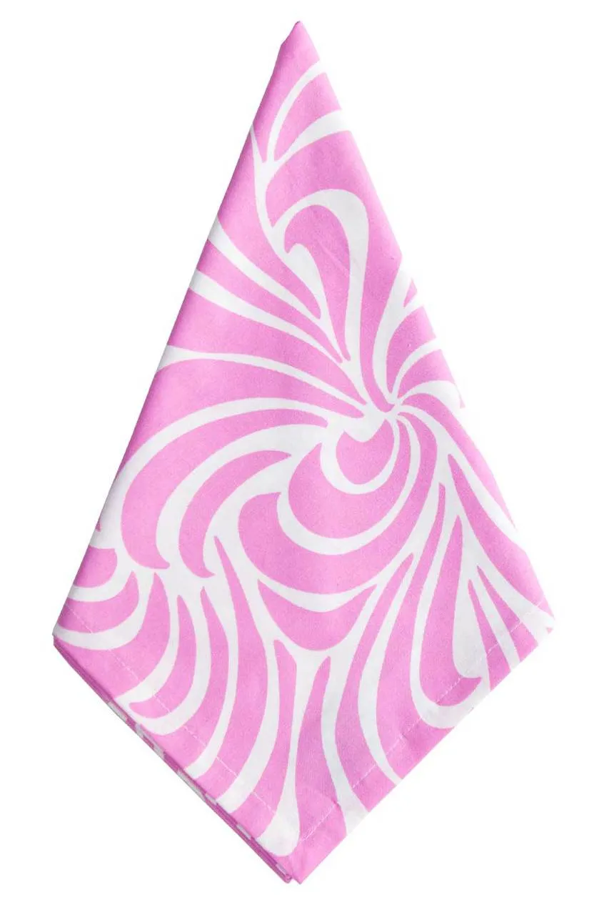 nouveau orchid pink printed cloth dinner napkins