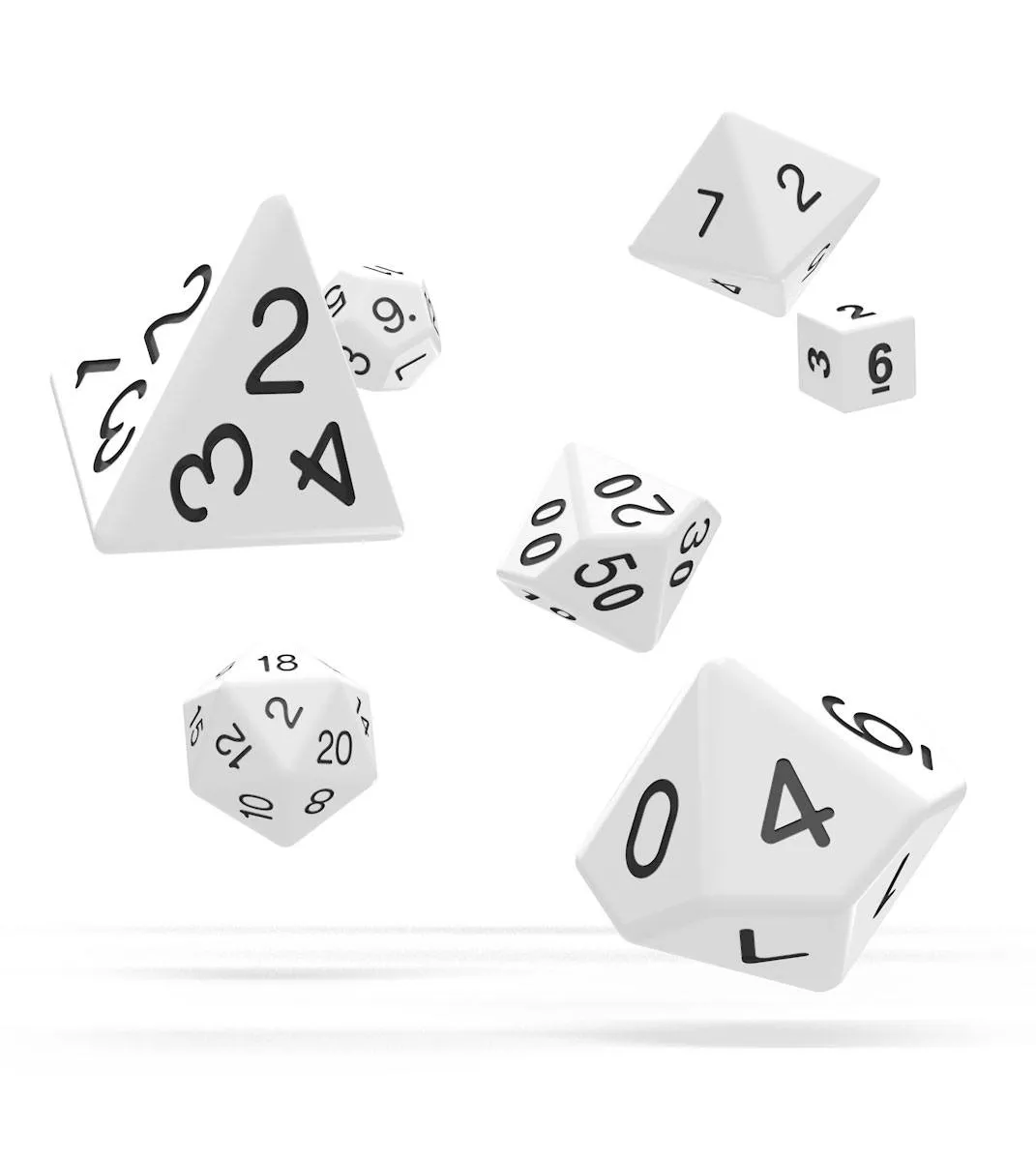 Oakie Doakie Dice RPG Set Solid - White (7)
