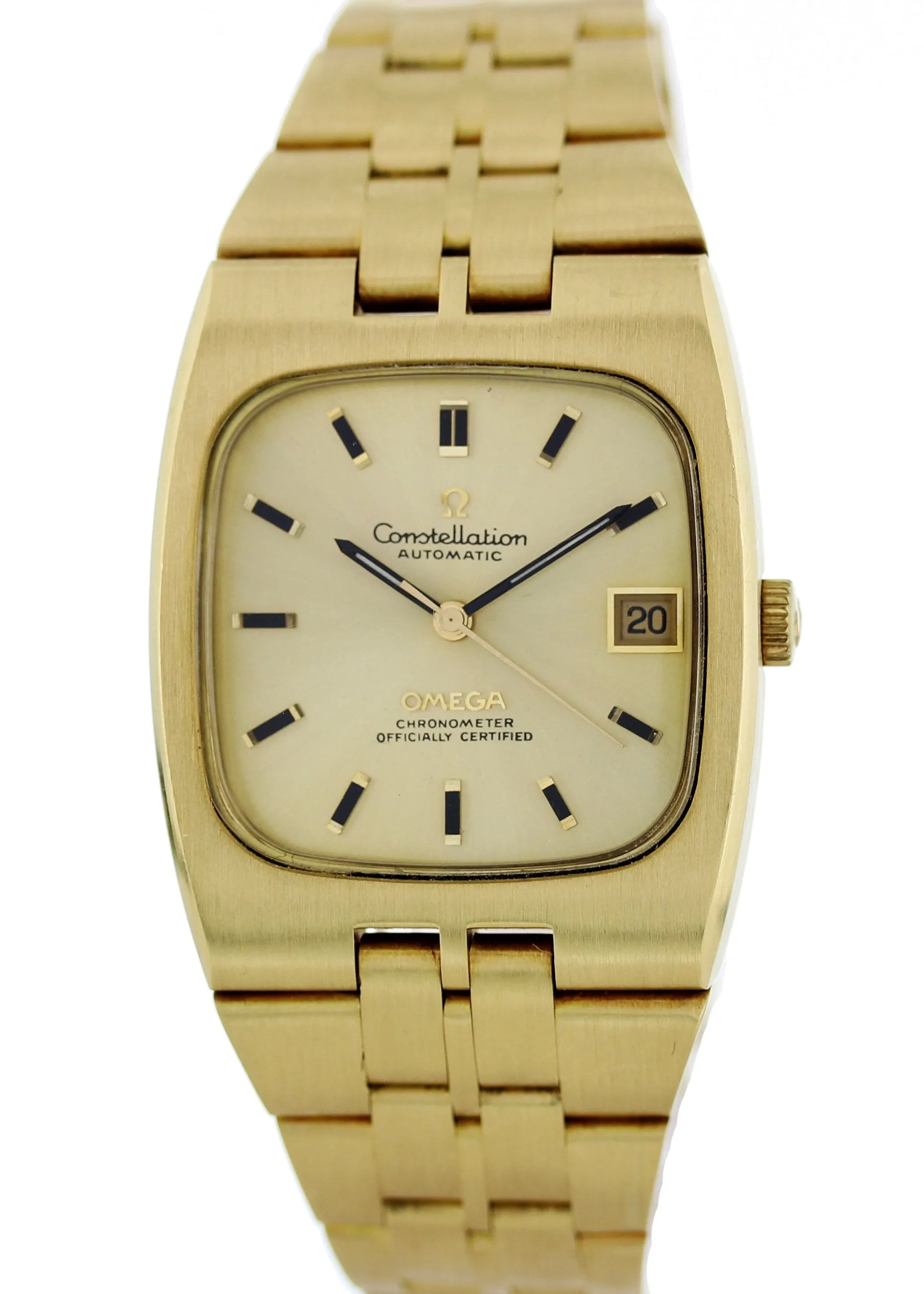 Omega Constellation Automatic 18k Yellow Gold Vintage Watch 168.0047