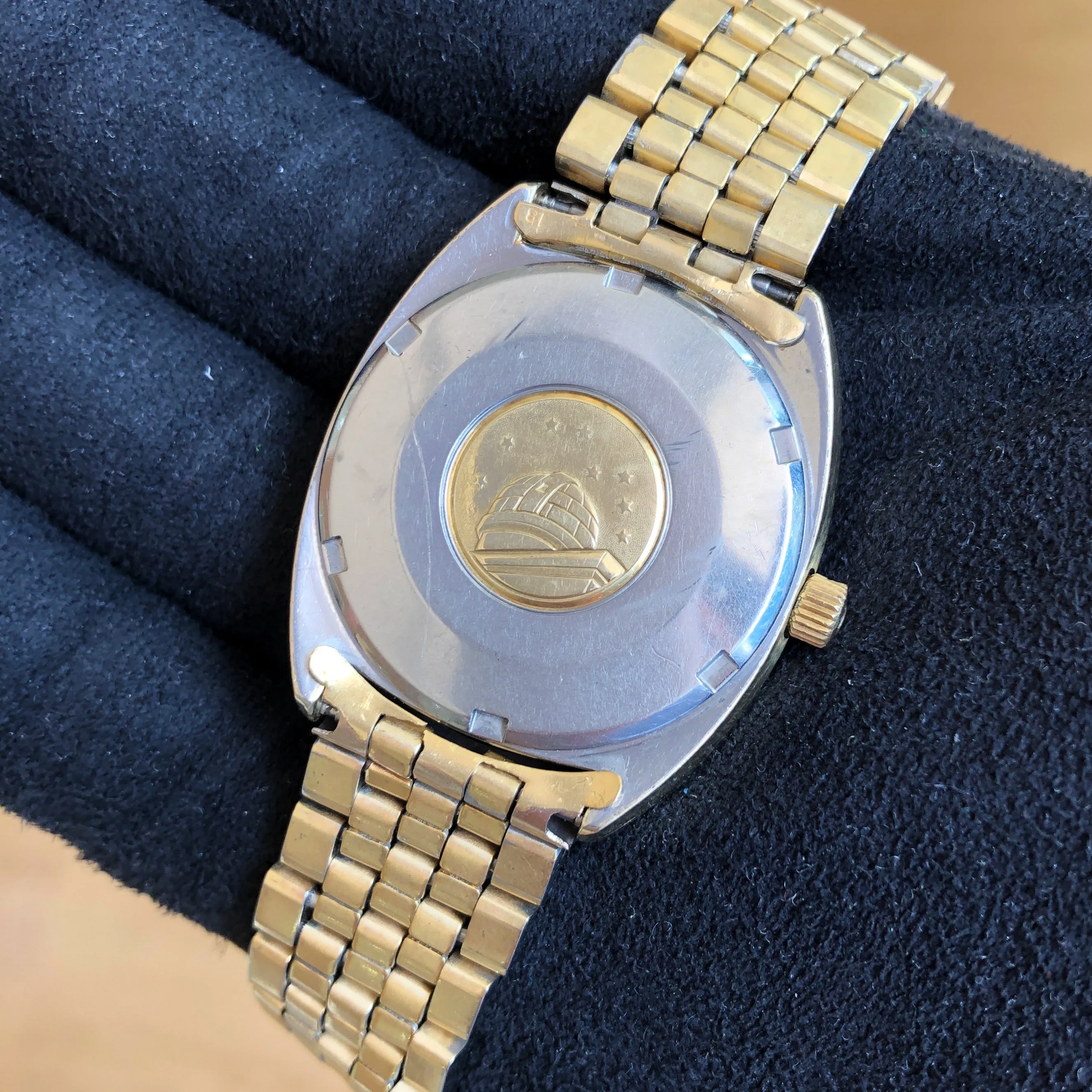 Omega Constellation "C" 168.017 Cal 564 Automatic Date Silver Dial c 1969 GoldCap Steel 35 mm
