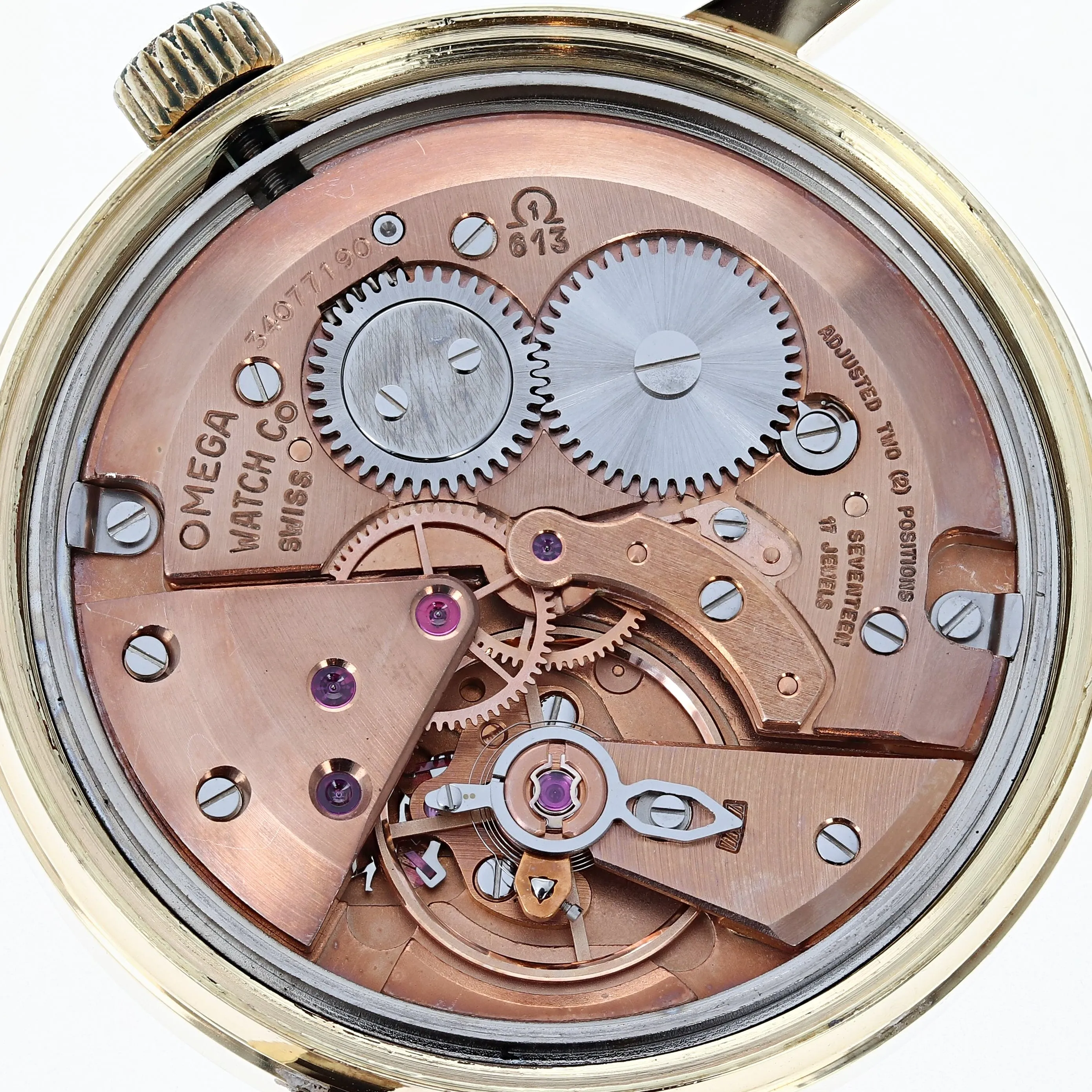 Omega Genève 136.0098 Papers Box Cal. 613 Manual 1974 Gold Plated 35 mm