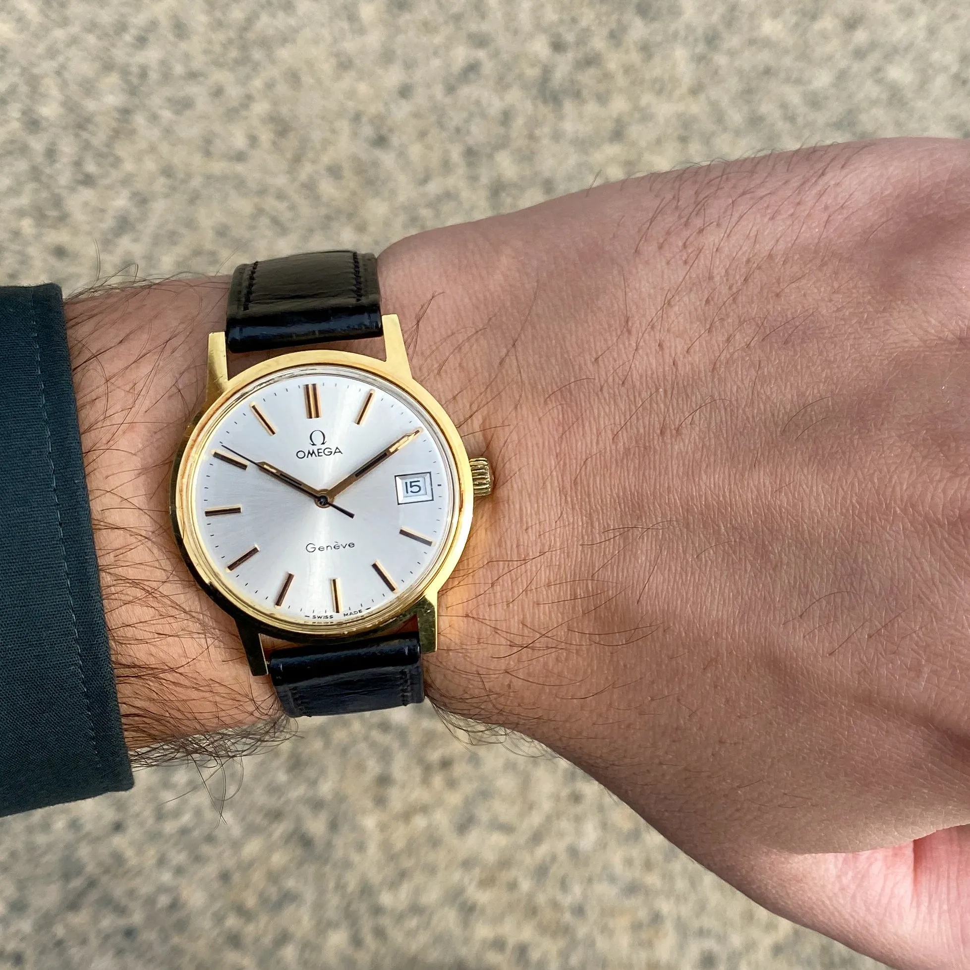 Omega Genève 136.0098 Papers Box Cal. 613 Manual 1974 Gold Plated 35 mm