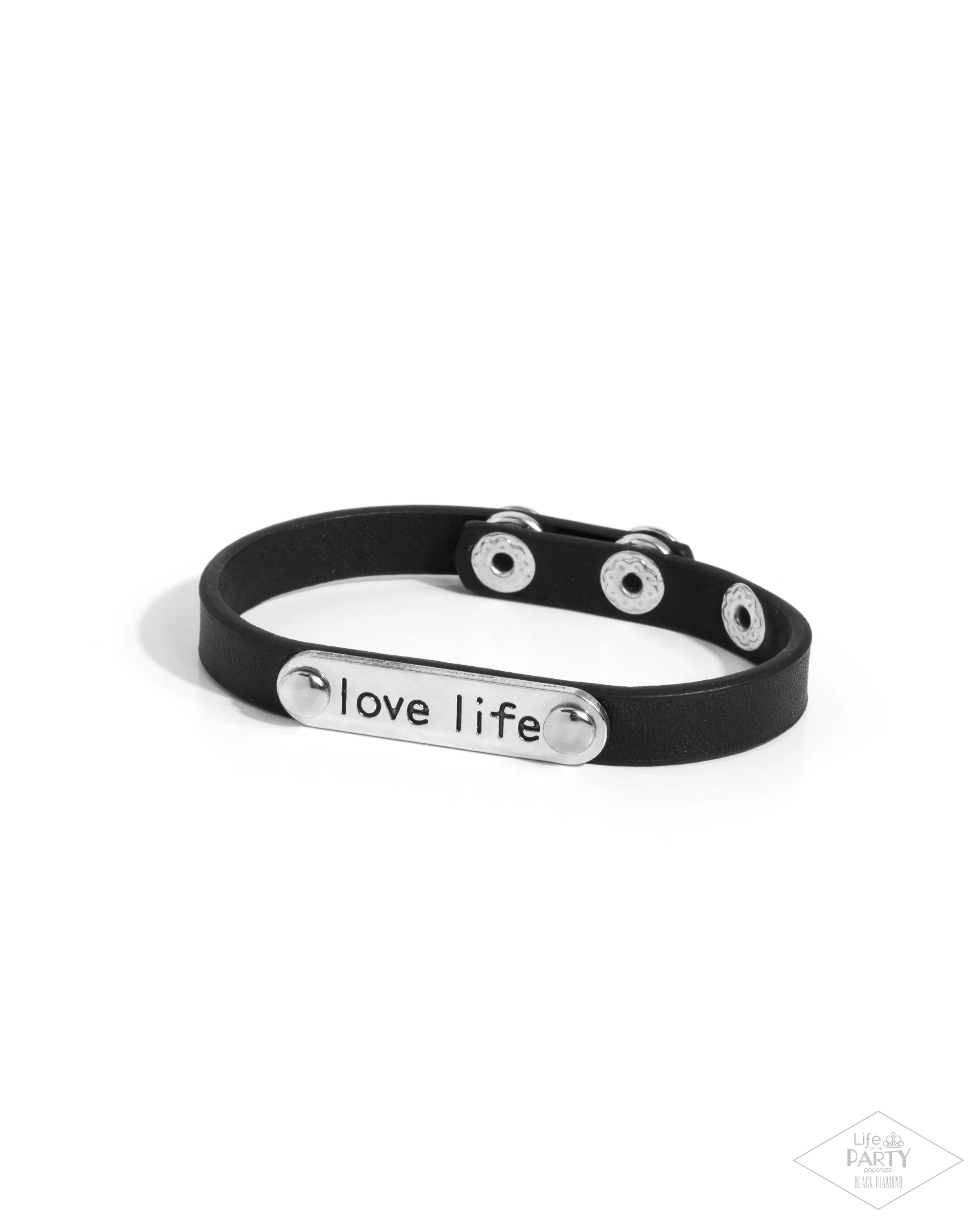 Paparazzi Love Life - Black Bracelet (Black Diamond Exclusive)