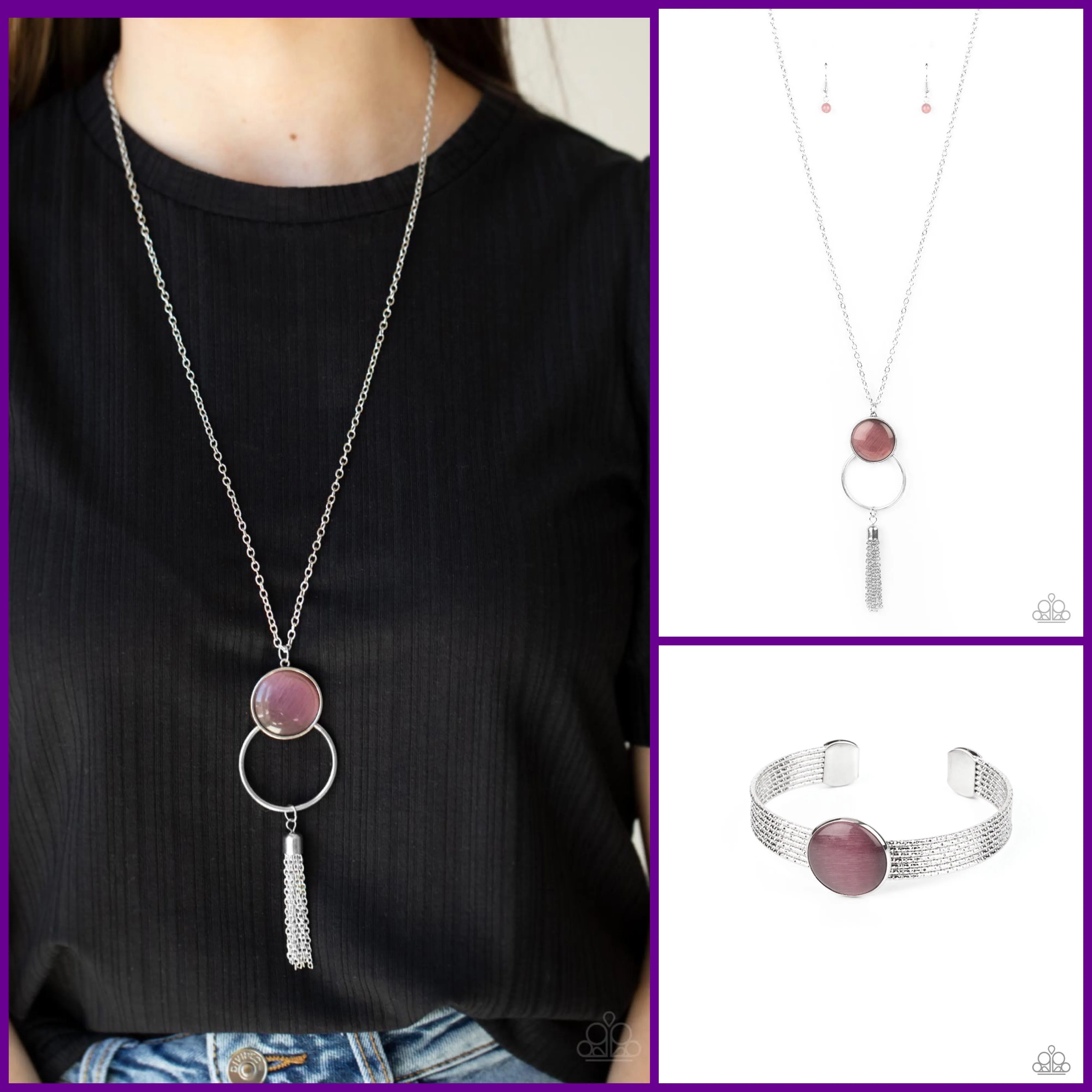 Paparazzi Nice To GLOW You Necklace Purple & Mystical Magic Bracelet Purple