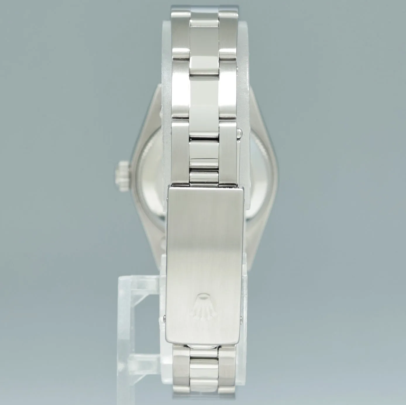 PAPERS Ladies Rolex DateJust 26mm Silver Diamond White Gold Fluted Steel Oyster 69174 Watch