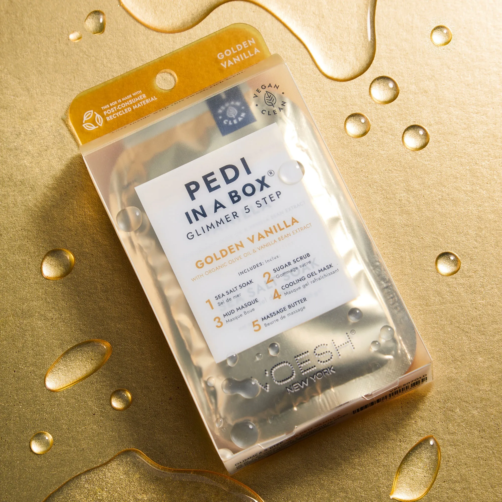 Pedi in a Box Glimmer 5 Step Golden Vanilla Duo