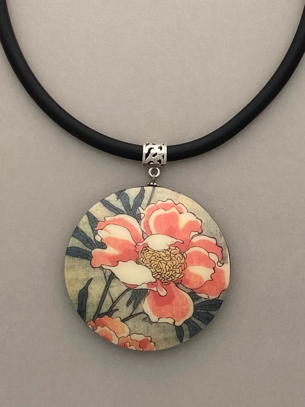Pendant Necklace: Precious Peonies