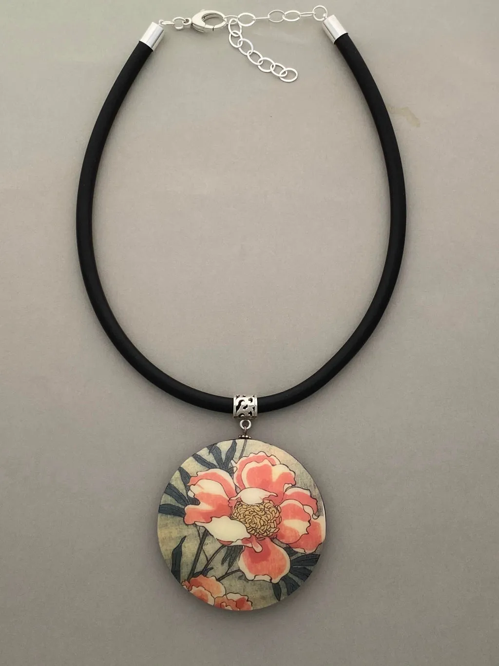 Pendant Necklace: Precious Peonies