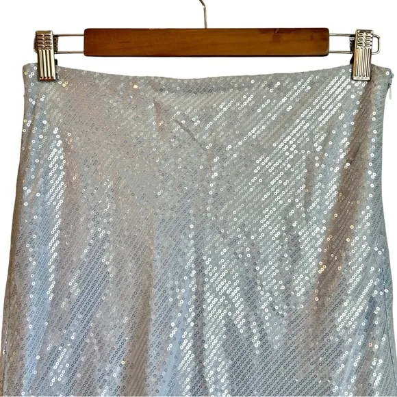 Peppermayo Exclusive - Algorithm Sequin Maxi Skirt - Blue Women’s SZ US 4