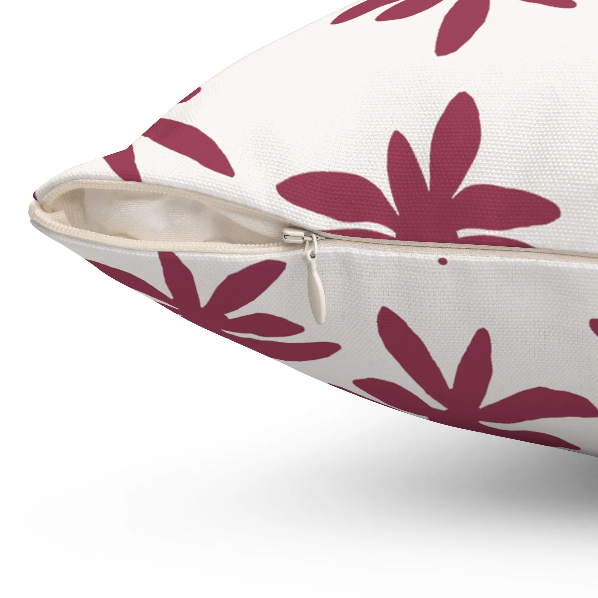 Pink & White Floral Throw Pillow by Shelbi Nicole