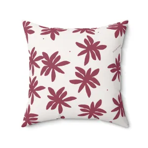 Pink & White Floral Throw Pillow by Shelbi Nicole