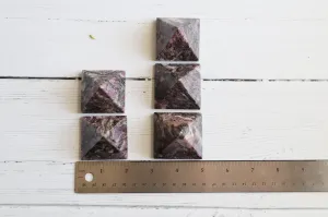 Pink Garnet gemstone pyramid