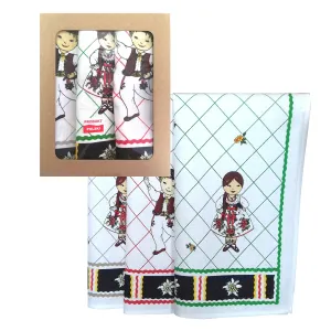 Polish Folk Art Set of 3 Kitchen Towels in Box (Highlanders)