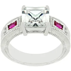 Prima Donna Ruby Red Cubic Zirconia Ring