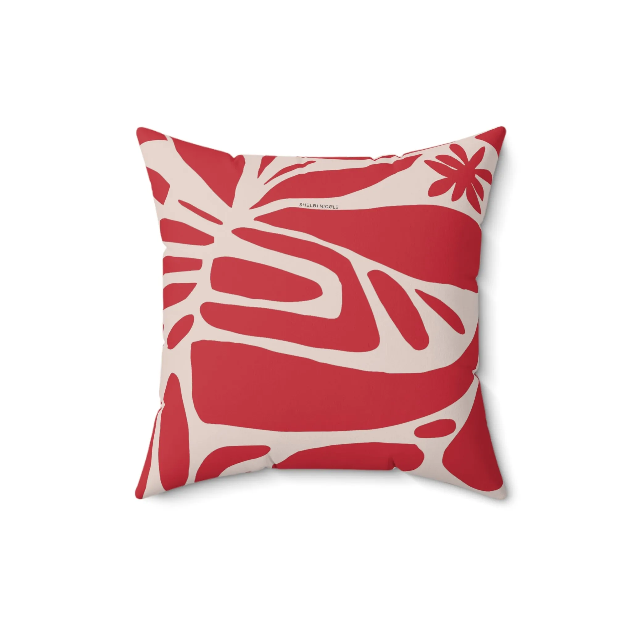 Red & Oat Throw Pillow by Shelbi Nicole