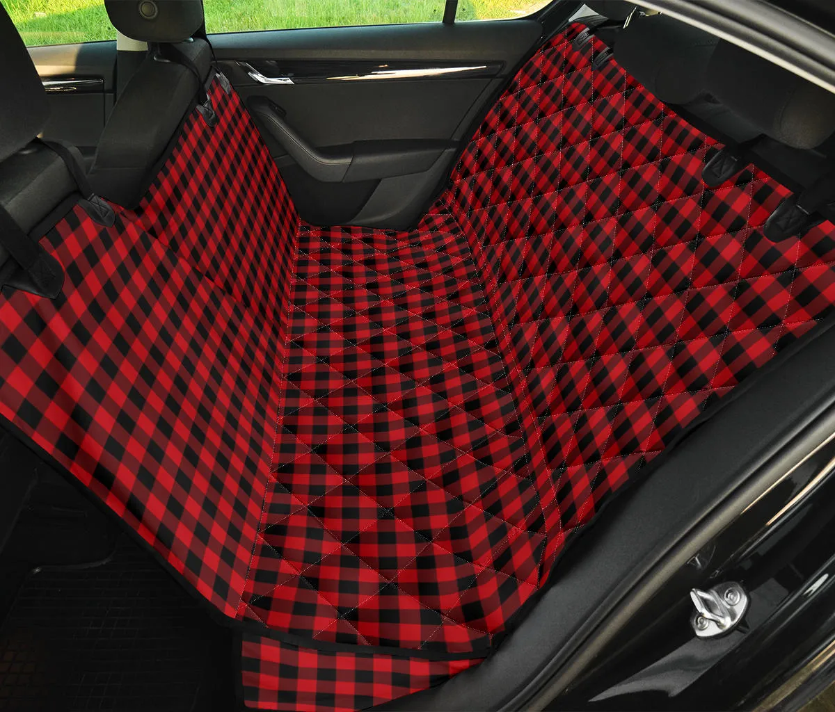 Red Buffalo Plaid Back Seat Matching
