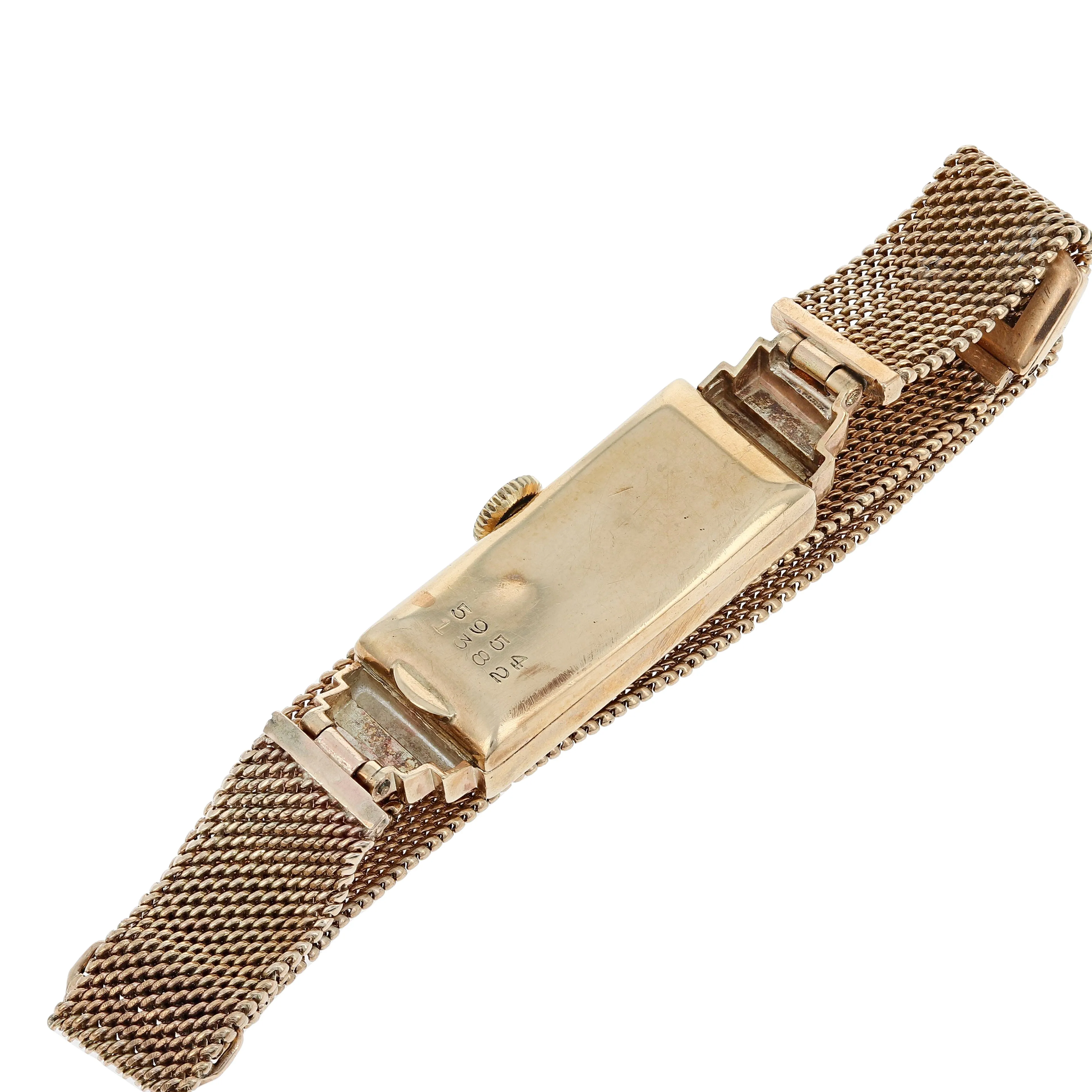 Rolex Princess Egyptian 1382 Ladies Manual-Wind circa 1933 9k Rose Gold 11x38 mm