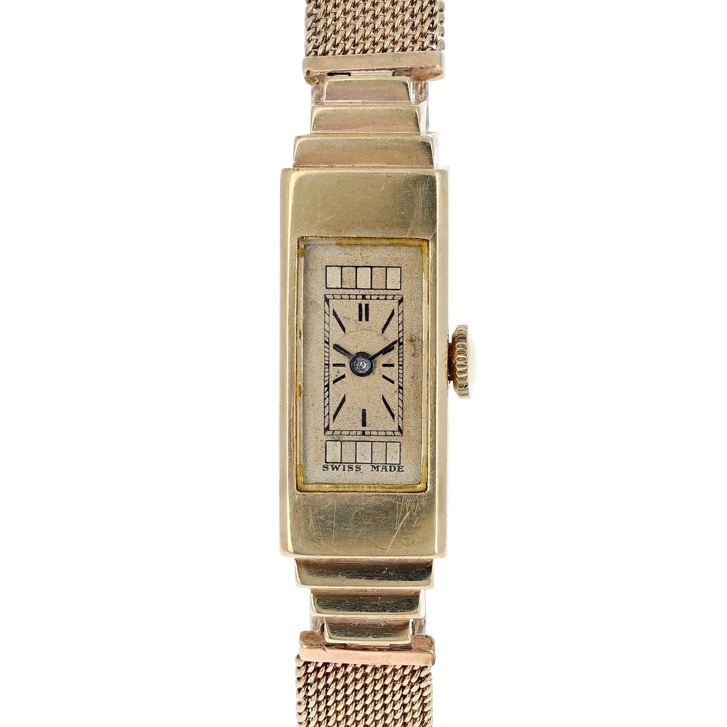 Rolex Princess Egyptian 1382 Ladies Manual-Wind circa 1933 9k Rose Gold 11x38 mm