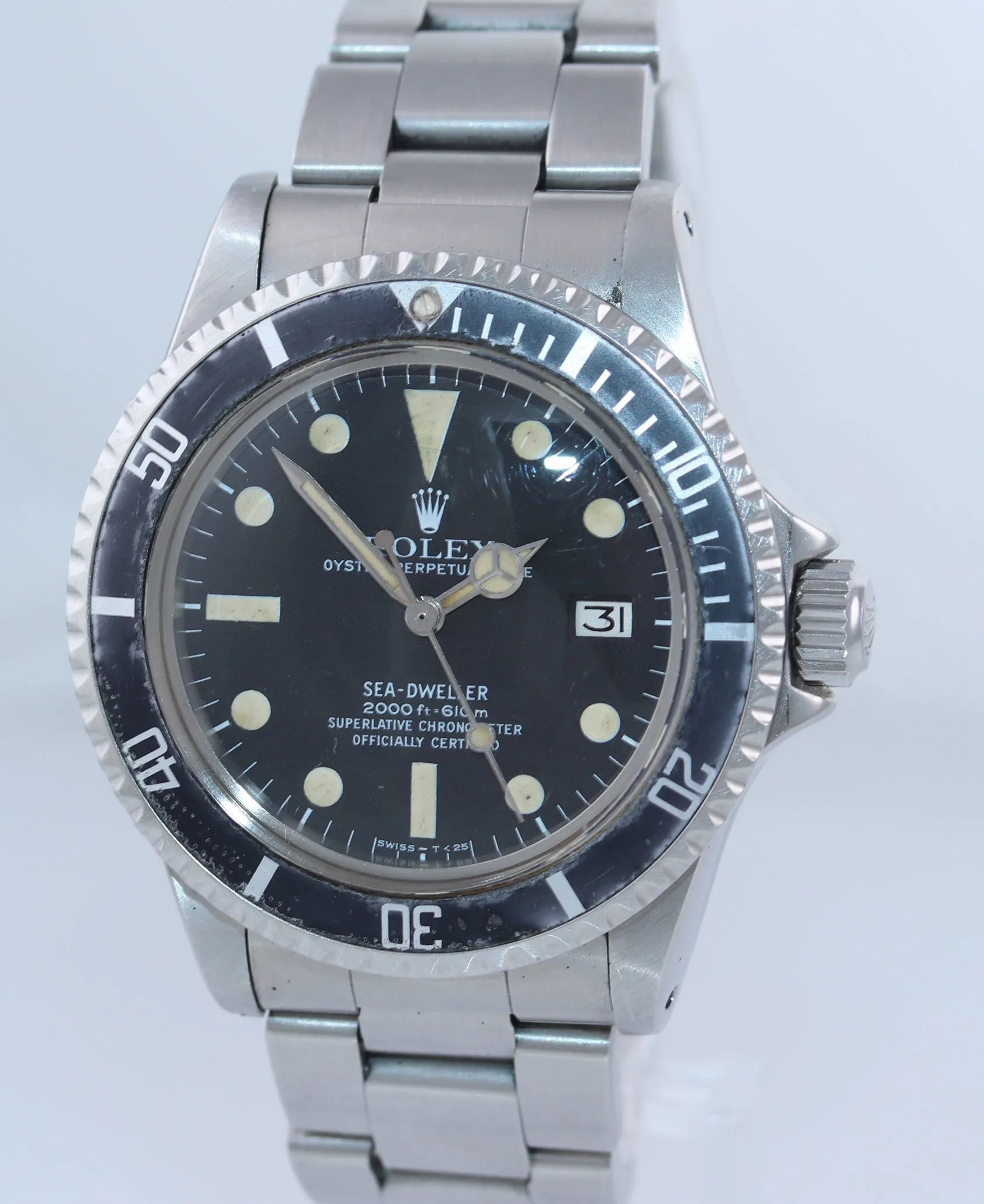 RSC PAPERS Vintage Rolex Sea Dweller Matte Patina Dial 1665 40mm Steel Watch Box