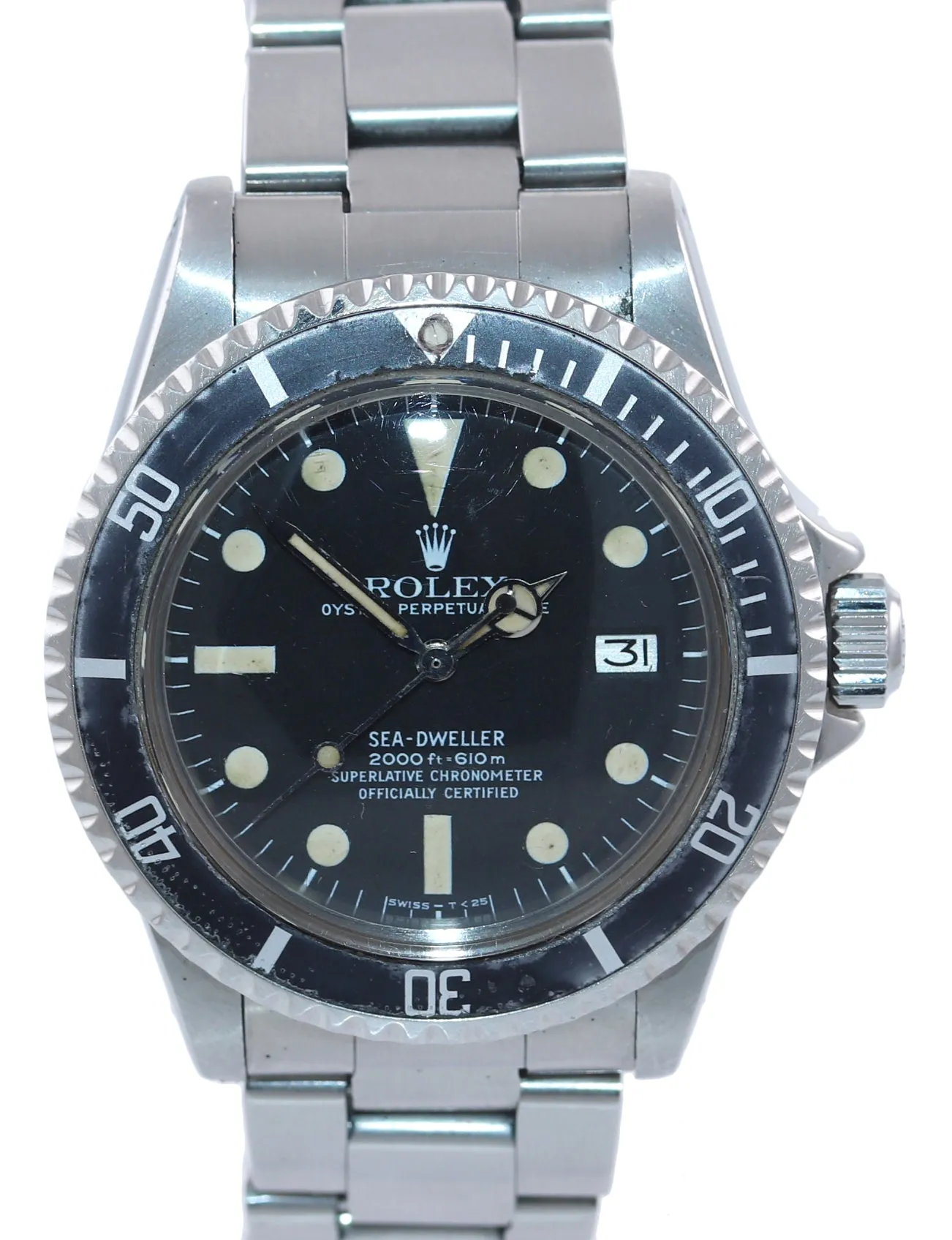 RSC PAPERS Vintage Rolex Sea Dweller Matte Patina Dial 1665 40mm Steel Watch Box