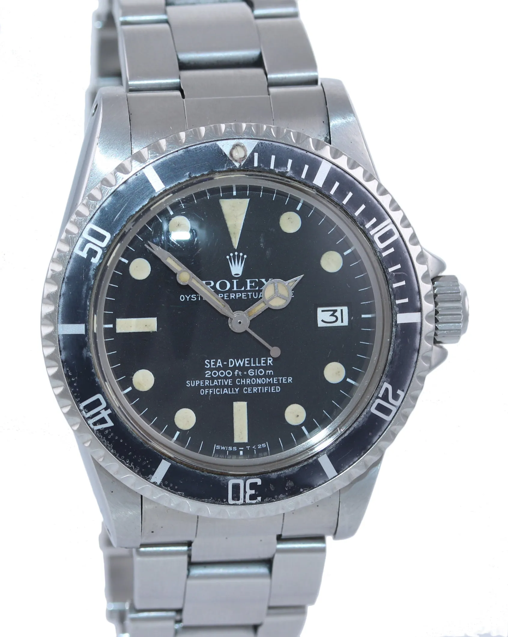 RSC PAPERS Vintage Rolex Sea Dweller Matte Patina Dial 1665 40mm Steel Watch Box