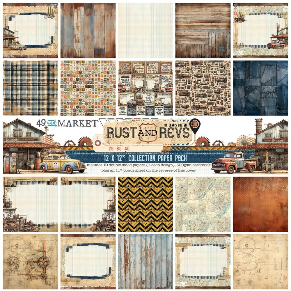 Rust and Rev 12x12” Paper Pack Collection 49 & Market RAR28980