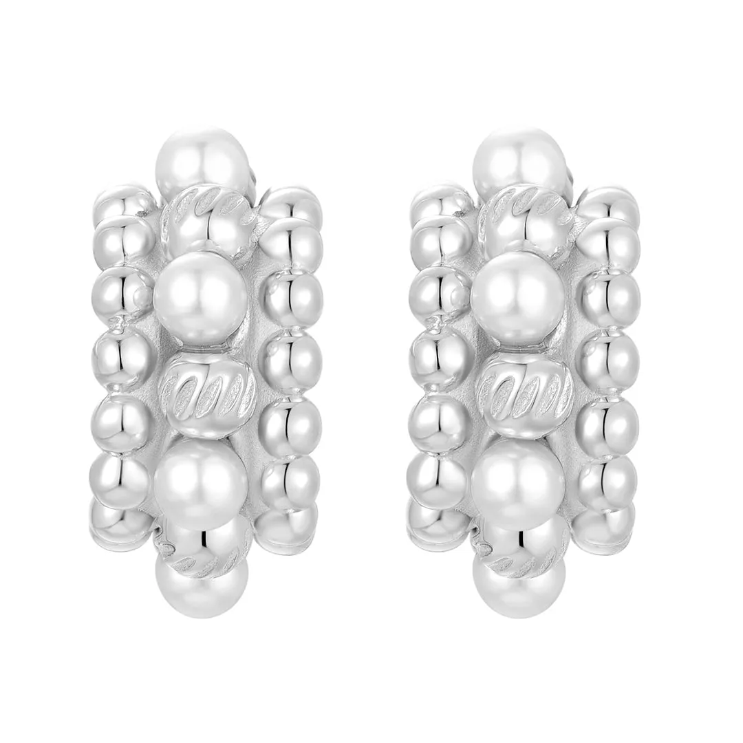 Sadaf / Earrings Pearl Silver