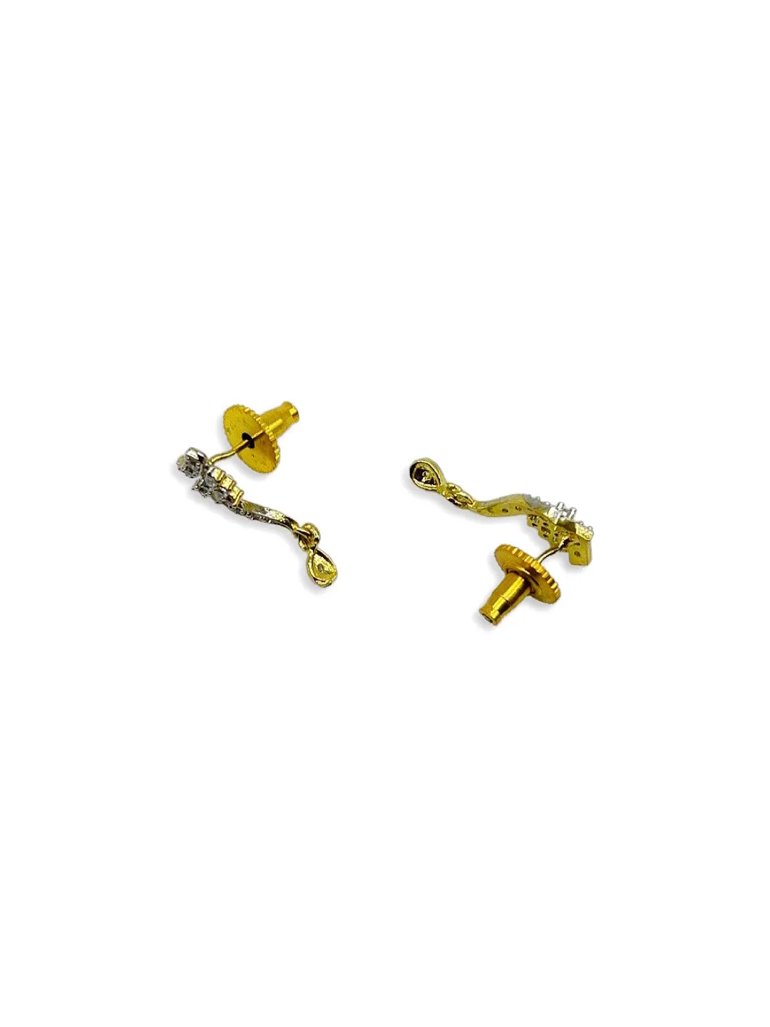 Short Mangalsutra designs set with diamond earrings simple gold mangalsutra black beads chain