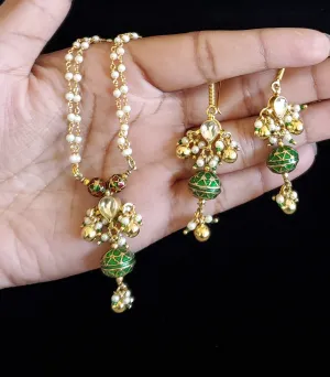 Simple Meena Pearl Chain Set RN107