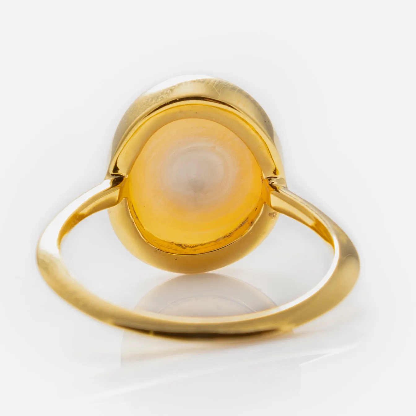 Simple Semi Precious Pearl Ring
