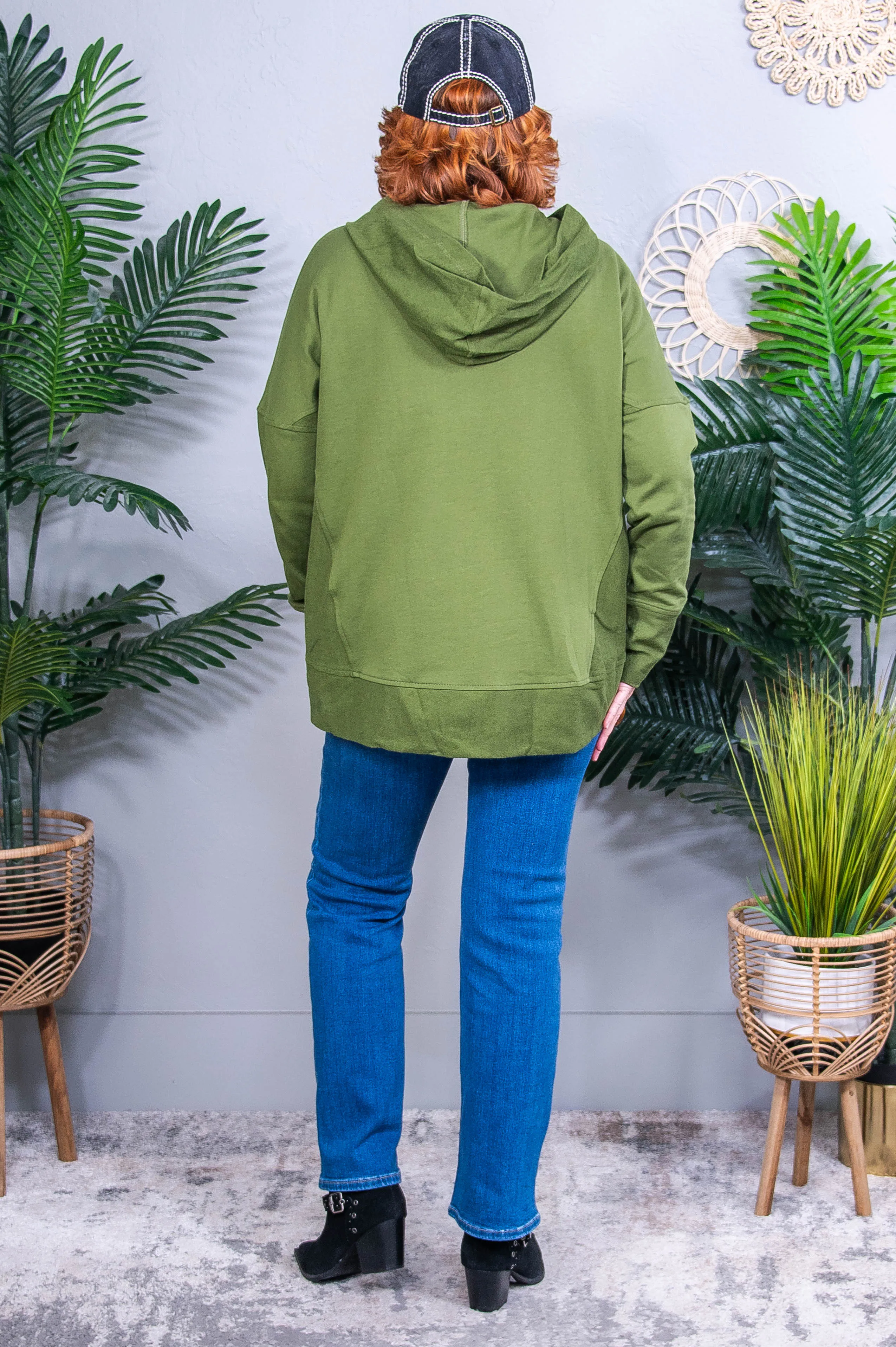 Simple Snug Snap Hooded Pullover