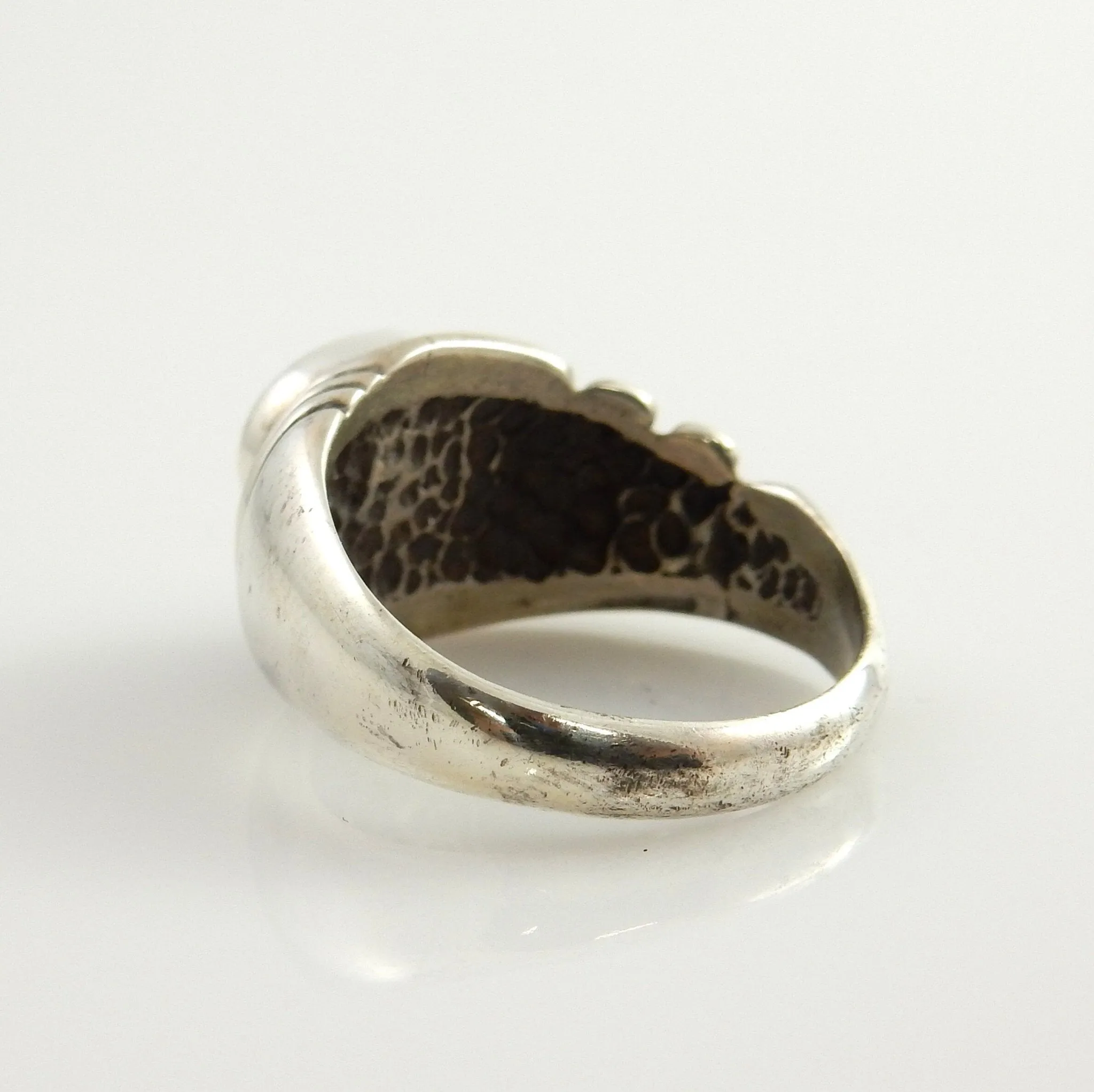 Simple Sterling Silver Blue Turquoise Ring Size 8.5